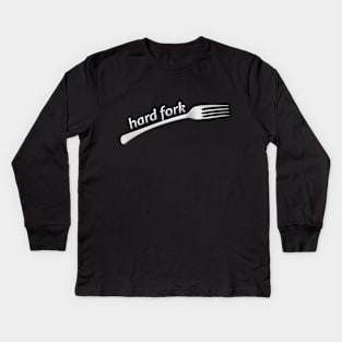 Hard Fork - Funny Crypto Kids Long Sleeve T-Shirt